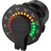 Sea-Dog Round Rainbow Voltmeter w/USB &amp; USB-C Power Socket 426519-1